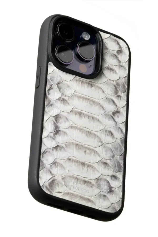 RAFAEL FEDERICO IPHONE 14 PRO NATURAL PATTERNED CASE CARD KEYCHAIN SET / Lëkur e Gjarpërit Python - 5
