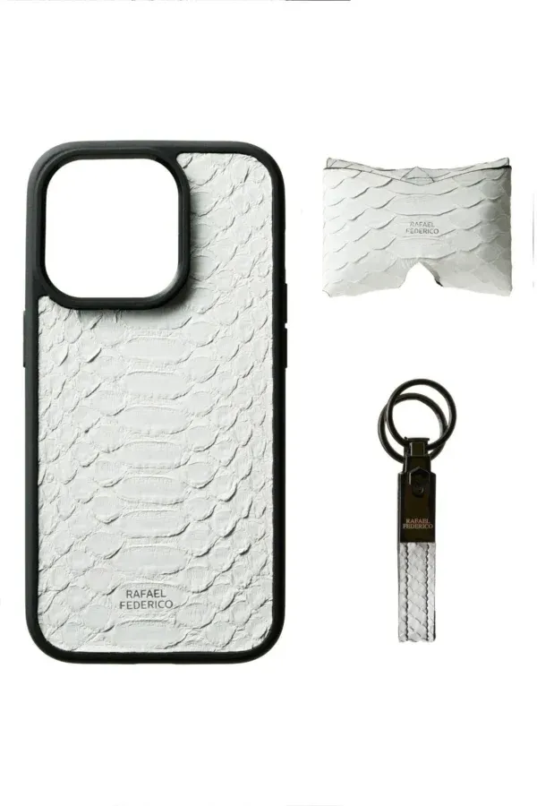 RAFAEL FEDERICO IPHONE 14 PRO WHITE CASE CARD KEYCHAIN SET - 1