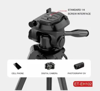 Tripod portativ me lartësi të rregullueshme Earldom EH102 – ngjyrë e zezë
