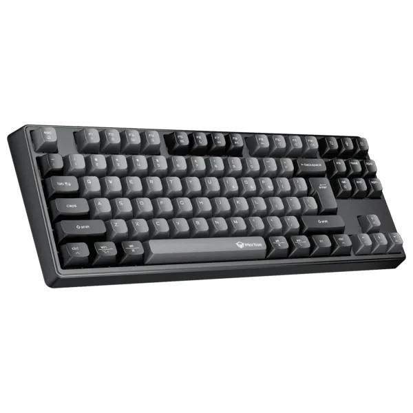 Tastierë Gaming Meetion MK14 Mechanical / Type-C / +2.4G+Bluetooth RGB Backlit / 4000mAh / US / e zezë - 2