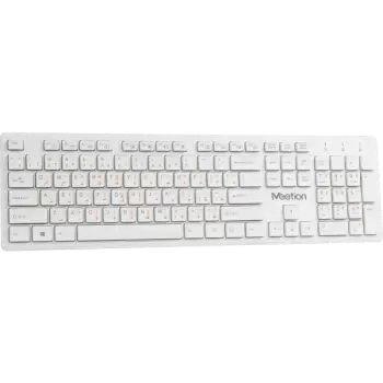 Tastierë pa kabllo Meetion WK841 White Chocolate Slim / 2.4G Wireless / US / e bardhë