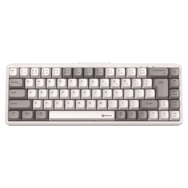 Tastierë Gaming Meetion MK12-01 65% Tri-Mode Mechanical / 2.4G Bluetooth / US / e Bardhë dhe Gri - 1