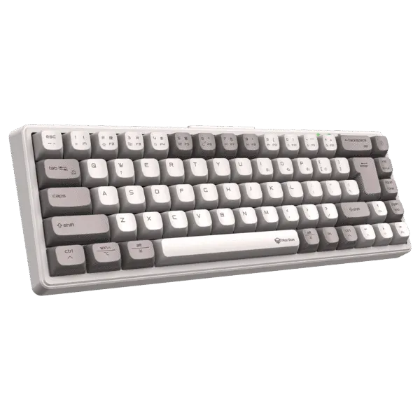 Tastierë Gaming Meetion MK12-01 65% Tri-Mode Mechanical / 2.4G Bluetooth / US / e Bardhë dhe Gri - 5