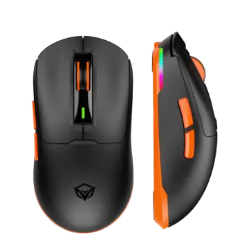 Maus Gaming Meetion Air GW24 Tri-Mode Lightweight / 62g / Butona 5 / 50-8000 DPI / USB / 2.4G+Bluetooth / e zezë
