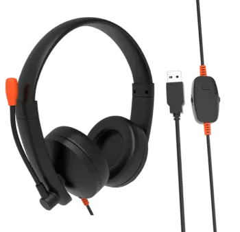 Kufje me kabllo Meetion HP003U Telephone / USB 1.8 m / Rrotullues 180° / e zezë