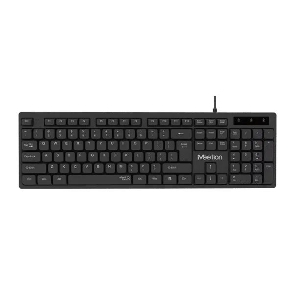 Tastierë me kabllo Meetion K300 Silent touch / USB / US / e zezë - 1