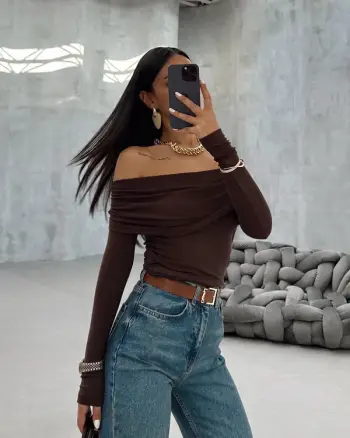 Bluzë e kaft – Brown blouse
