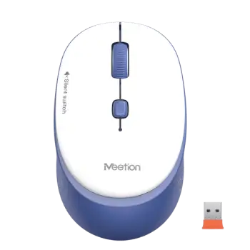 Maus pa kabllo Meetion R571-02 2.4G Wireless Office Mouse Blue / 2.4G / USB / 1600 DPI / Blu dhe bardhë