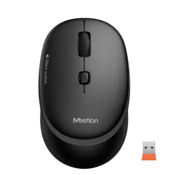 Maus pa kabllo Meetion R571 2.4G Wireless Office Mouse Black / 2.4G / USB / 1600 DPI / e zezë