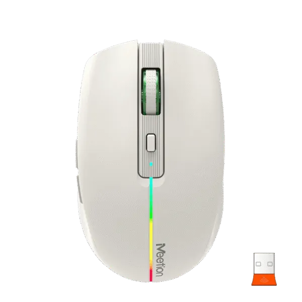 Maus pa Kabllo Meetion BTM002-02 Khaki Dual Mode / 2.4G / Bluetooth / USB Type-C / e krem - 1