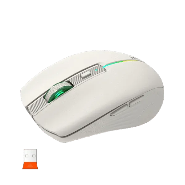 Maus pa Kabllo Meetion BTM002-02 Khaki Dual Mode / 2.4G / Bluetooth / USB Type-C / e krem - 2