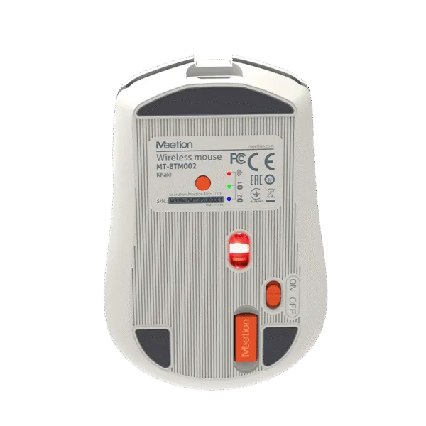 Maus pa Kabllo Meetion BTM002-02 Khaki Dual Mode / 2.4G / Bluetooth / USB Type-C / e krem - 3