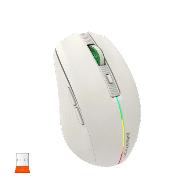 Maus pa Kabllo Meetion BTM002-02 Khaki Dual Mode / 2.4G / Bluetooth / USB Type-C / e krem - 4