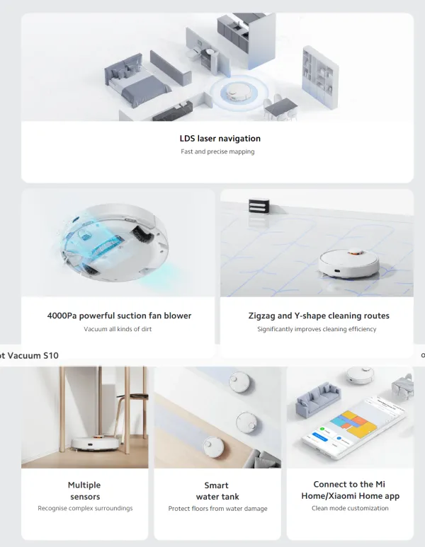 Fshesë Robotike për Pastrim Xiaomi S10 - 2
