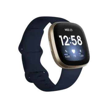 Orë FitBit Versa 3 e kaltër mbyllur/artë e lehtë