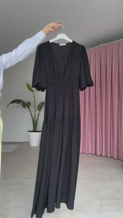 Fustan i zi-black kaftan dress - 2