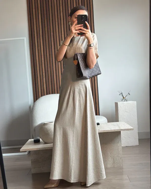 Fustan tonic i gjate-nude tonic dress - 1