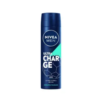Deodorant-NIVEA DEO MEN’S SPRAY INVISIBLE ULTRA CHARGE 150ML