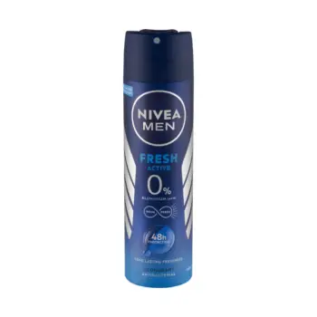 NIVEA MEN FRESH ACTIVE 0% ALUMINIUM 48H DEODORANT 150ML