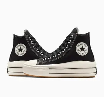 Chuck Taylor All Star Move – Atletet klasike me platformë, në të zezë elegante