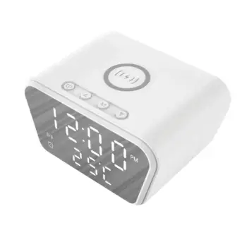 Ora Dixhitale me Alarm, Matës Temperature dhe Wireless Charger – Model SZ-01, White