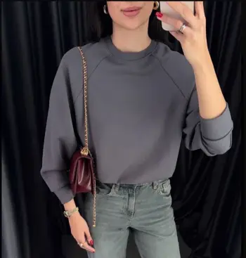 Bluzë gri- Nude blouse