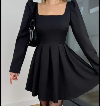 Fustan i zi/kuq-Black/Red halter dress