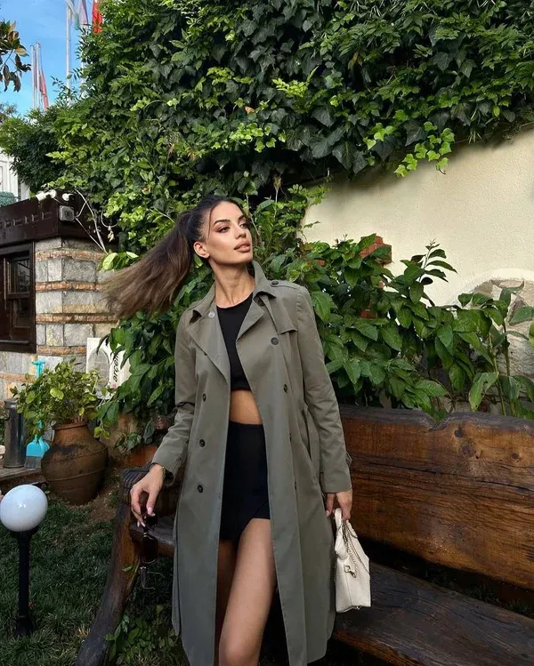 Pallto gri-Grey long coat - 1