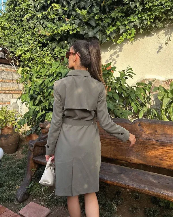 Pallto gri-Grey long coat - 2