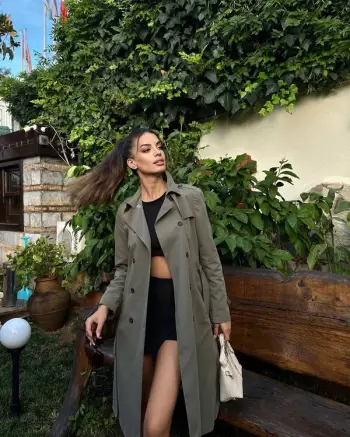 Pallto gri-Grey long coat