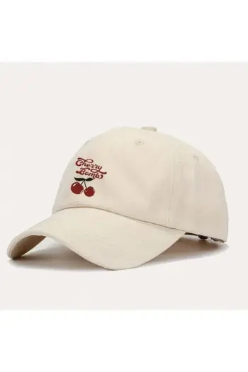 Kapelë krem Cherry Bomb për femra