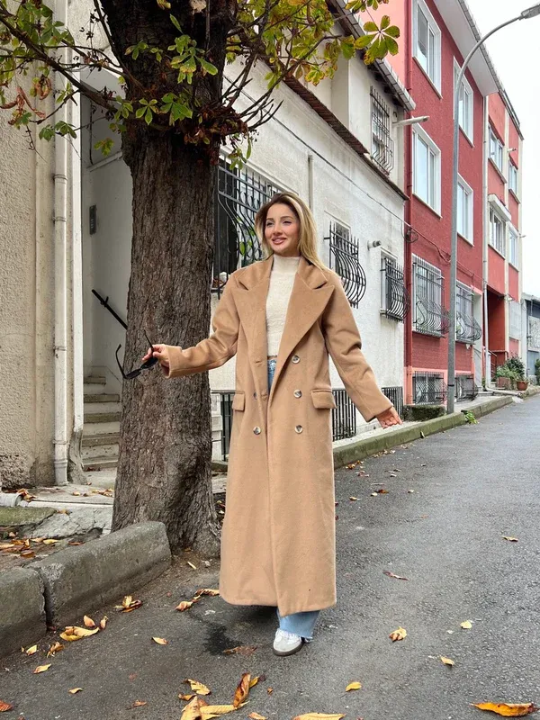 Pallto nude-Nude long coat - 1