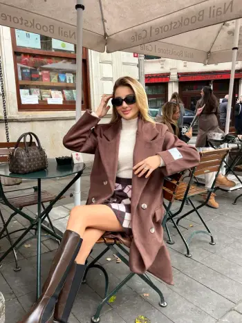 Pallto e kaft-Brown long coat