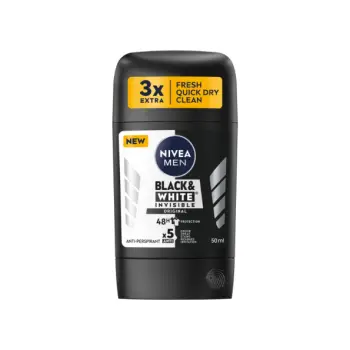Deodorant-NIVEA MEN BLACK&WHITE INVISIBLE ORIGINAL 48H DEODORANT STICK 50ML