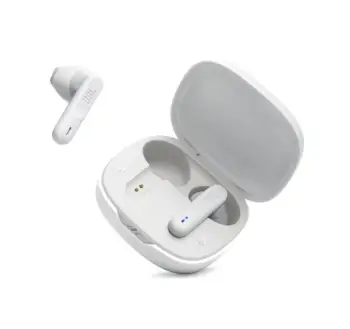 Kufje Bluetooth JBL Wave Flex, 32h bateri, Smart Ambient, VoiceAware, IP54/IPX2, të bardha, 1 palë