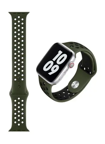 RRIP PER APPLE WATCH WIWU SILICONE 1-6/SE 38-40mm DUAL ARMY GREEN
