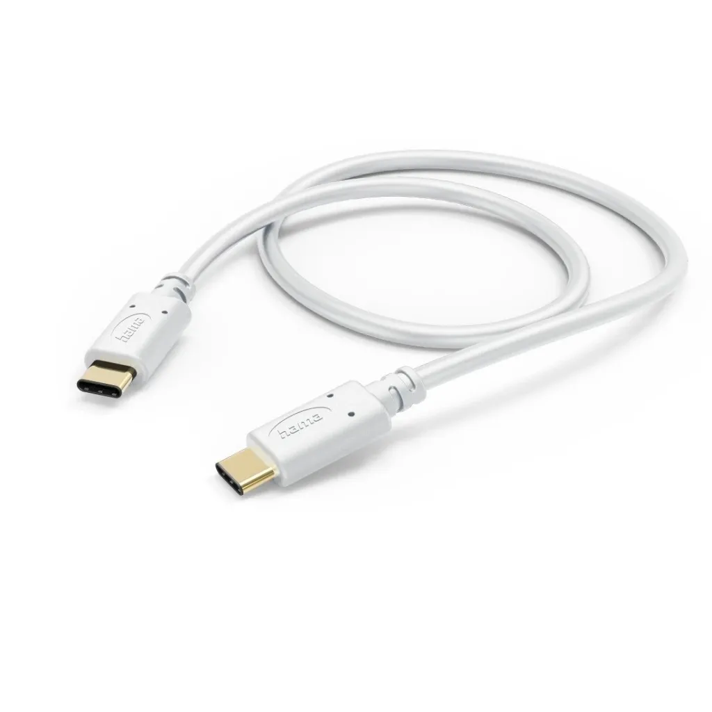 Kabllo Hama USB Type-C - USB Type-C, 1.0 m, e bardhë - 1