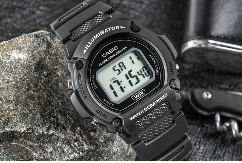 Orë dore për meshkuj CASIO, e zezë - 5