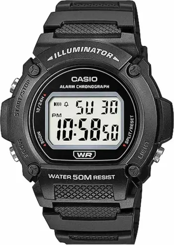 Orë dore për meshkuj CASIO, e zezë