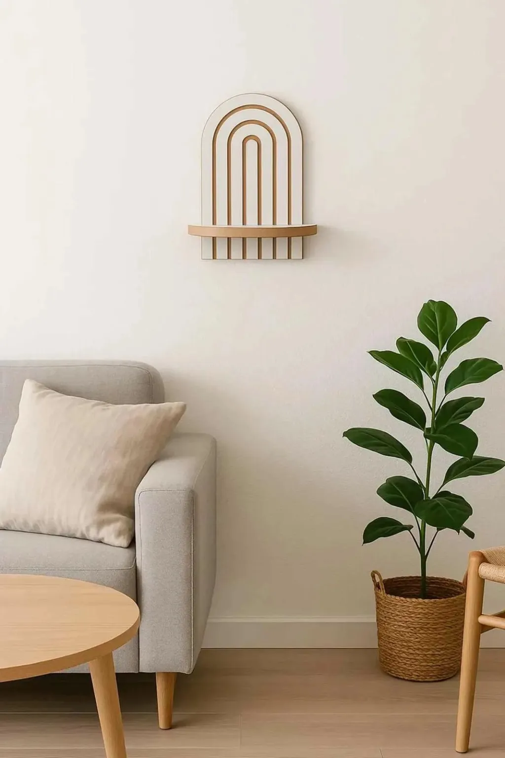 Raft muri Skye Decor, i bardhë, Artmtkwll1 - 3