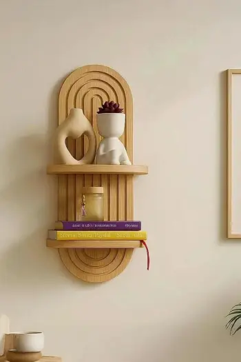Raft muri dekorativ, ngjyrë lisi, Artmtkwll2