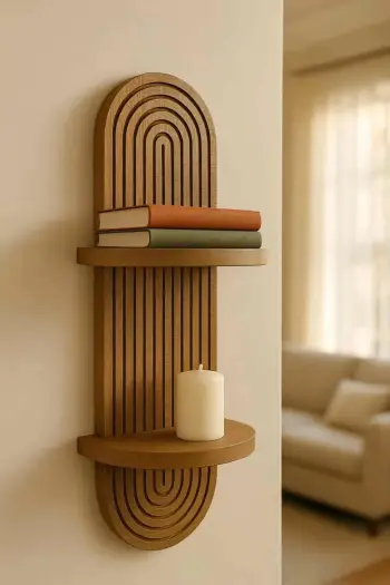 Raft muri, ngjyrë wenge, Skye Decor, Artmtkwll2