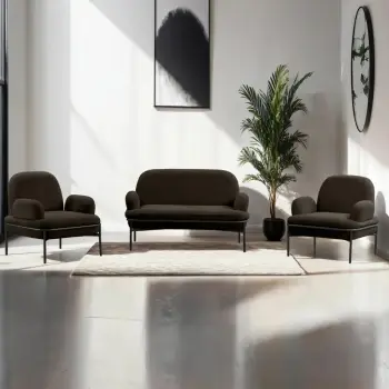 Set divanësh Atelier del Sofa, Aster, ngjyrë antracit