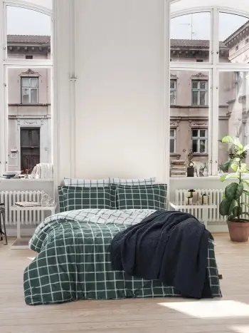 Set mbulesë për jorgan king size, jeshile dhe e bardhë, L'Essentiel Linge de Maison