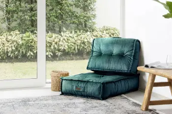 Karrige njëvendëshe Poffi, ngjyrë jeshile petrol, Atelier del Sofa