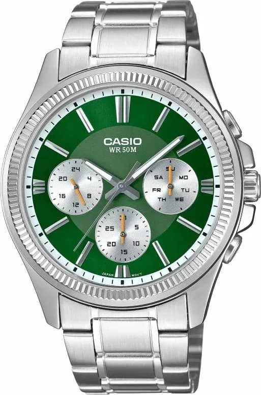Orë dore për meshkuj CASIO, e gjelbër - 1