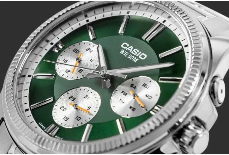 Orë dore për meshkuj CASIO, e gjelbër - 4