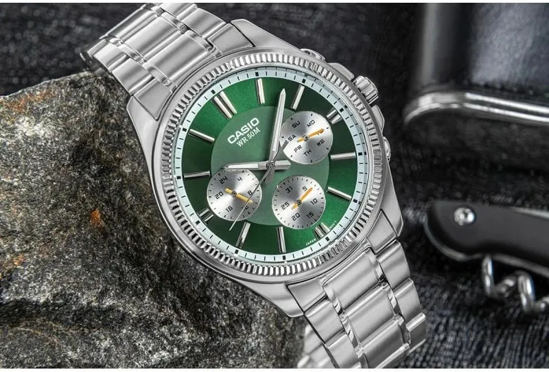 Orë dore për meshkuj CASIO, e gjelbër - 5
