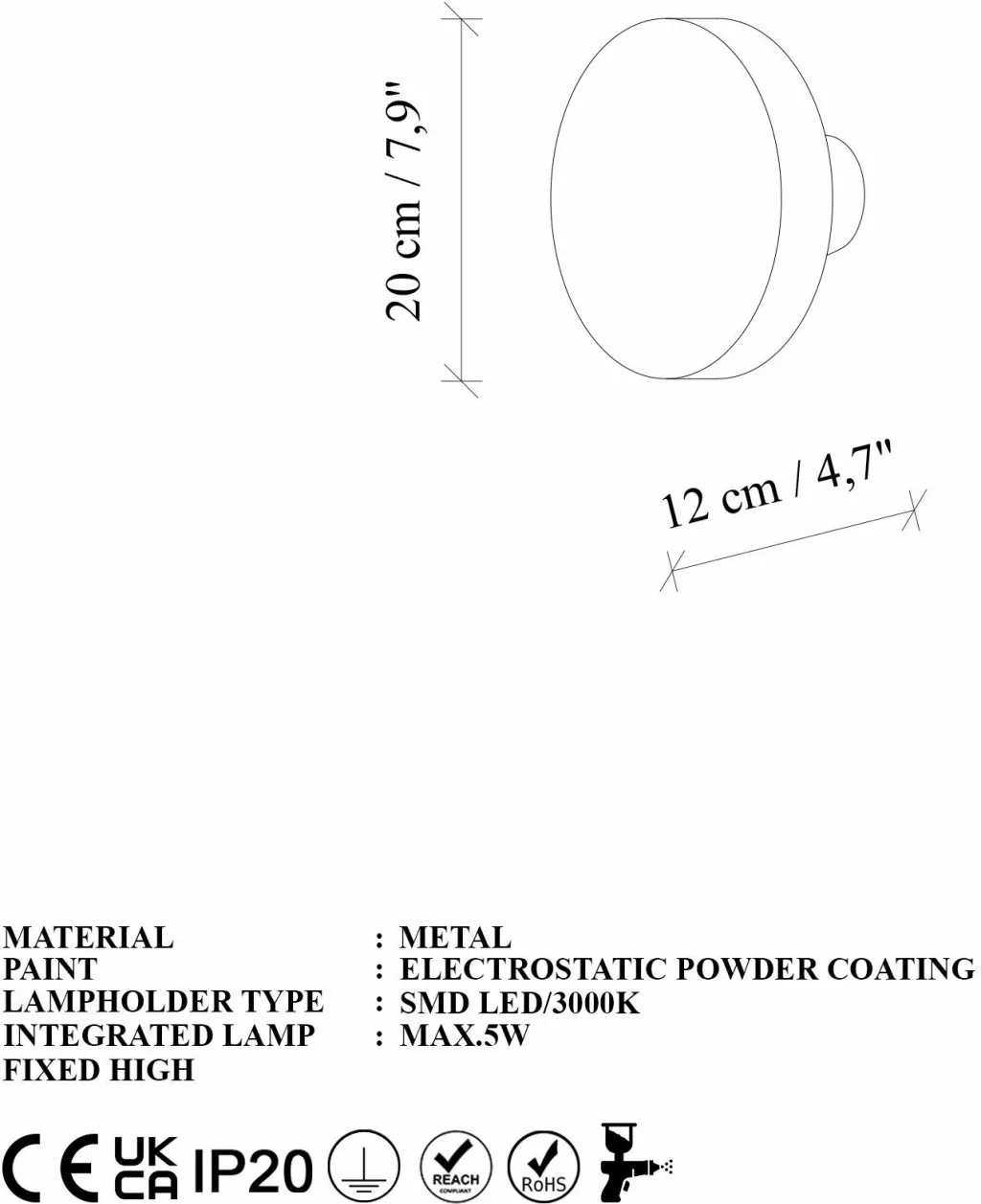 Llambë muri Opviq Aura, e kuqe, 15520-L-K - 8