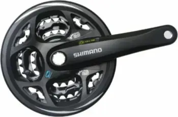 Set pedalier Shimano për biçikletë, i zi